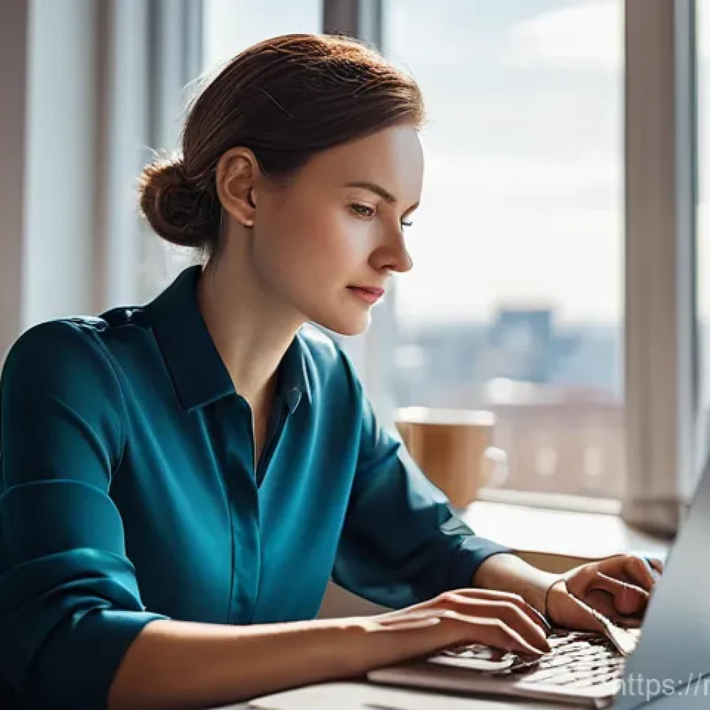 통계분석가의 하루 일과 - **Morning Data Insight Ritual:**
A female data analyst, in her late twenties, with a focused and...
